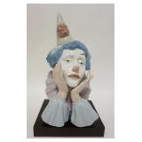 1149	LLADRO CLOWN BUST, COMES W/WOODEN BASE, 12 1/2 IN HIGH
