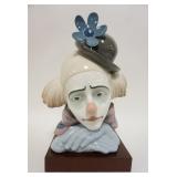 1150	LLADRO CLOWN BUST, COMES W/WOODEN BASE, 10 1/2 IN HIGH