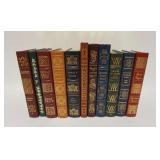 1152	11 EASTON PRESS CLASSIC LEATHER BOUND BOOKS, INCLUDES HUCKLEBERRY FINN, LEAVES OF GRASS, GRIMMS