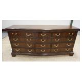1164	HERITAGE 12 DRAWER DRESSER, 74 1/4 IN WIDE X 34 1/4 IN HIGH X 21 IN DEEP