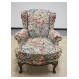 1167	FLORAL UPHOLSTERED WING CHAIR