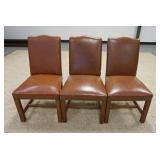 1179	3 BROWN NAUGAHYDE CHAIRS