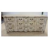 1197	WELLINGTON HALL 9 DRAWER LOW CHEST. 76 IN W, 34 IN H, 20 3/4 IN DEEP