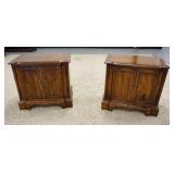 1200	PAIR OF HERITAGE 2 DOOR SIDE TABLES, 24 IN X 16 1/4 IN, 22 IN H 