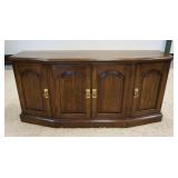 1202	4 DOOR CREDENZA W/ TWO INTERIOR SHELVES, 60 INW, 28 IN H 