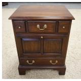 1209	HENKEL HARRIS VIRGINIA GALLERIES NIGHTSTAND, HAS 4 DRAWERS & A FALL FRONT COMPARTMENT, 22 IN W 