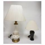 1240	TWO TABLE LAMPS ONE W/ GRAPEVINE DECORATION, TALLEST IS 29 1/2 IN H 