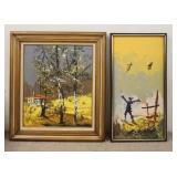 1241	2 MORRIS KATZ PAINTINGS LARGEST IS 27 1/2 IN X 31 3/4 IN INCLUDING FRAME