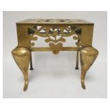 1243	BRASS FIREPLACE TRIVET 15 IN X 10 1/2 IN, 12 IN H 