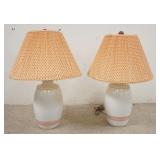 1250	PAIR OF CERAMIC LAMPS 26 1/2 IN W 