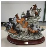1265	LIMITED EDITION CORSA SELVAGGIA SCULPTURE OF WILD HORSES, COMPOSITION, SIGNED & NUMBERED, HAS C