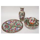 1287	3 PIECE CONTEMPORARY ROSE MEDALLION, PLATES 10 1/4 IN