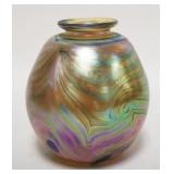 1289	STUDIO ART GLASS VASE, 6 1/4 IN HIGH
