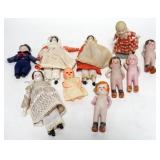 1293	10 MINIATURE DOLLS, TALLEST IS 7 1/2 IN