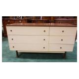 1003	STANELY MIDCENTURY MODERN 6 DRAWER CHEST, FORMICA TOP, 52 IN W, 29 1/2 IN H, 17 3/4 IN DEEP