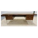 1006	DIRECTIONAL MIDCENTURY MODERN DESK W/ CHROME FRAME, HAS 3 DRAWERS, ONE IS A FILE DRAWER. 82 1/8
