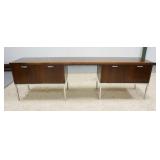 1007	DIRECTIONAL DOUBLE FILE CABINET W/ LONG TABLE TOP. HAS SOME WEAR ON THE TOP SURFACE. 96 1/8 IN 