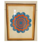 1010	BMAN RICE OP ART LIMITED EDITION PRINT 1967, NO. 64 OF 70. 31 1/4 IN X 41 1/4 IN INCLUDING FRAM