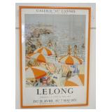 1011	1973 FRENCH GALLERY POSTER, LELONG. 22 IN X 31 3/8 IN INCLUDING FRAME