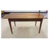 1045	CHERRY TABLE W/ TAPERED LEGS. 60 IN 33 IN 30 IN H 