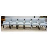 1049	JUDITH NORMAN NIRVANA SET OF 6 UPHOLSTERED DINING CHAIRS. 33 IN H, 24 IN W 