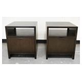 1060	PAIR OF ROOM & BOARD FILE CABINETS *BAMBOO TIMBRE* MARIA YEE. DOVETAILED TOP CORNERS, 20 IN X 2