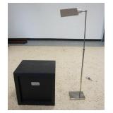 1061	2 DRAWER STAND & FLOOR LAMP, MODERN STAND HAS A FILE DRAWER. 21 IN X 17 1/2 IN 20 1/2 IN H. LAM