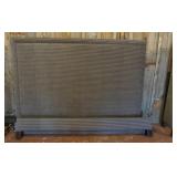 1070	UPHOLSTERED BED. 77 1/2 IN W, 57 1/2 IN H. HAS FOOT BOARD & RAILS