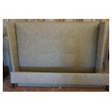 1071	UPHOLSTERED BED. 79 1/2 IN W, 55 1/2 IN H, HAS FOOT BOARD & RAILS 