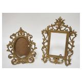 1085	2 CAST IRON VICTORIAN FRAMES LARGEST IS 9 IN X 12 IN 