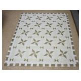 1092	AMISH STAR QUILT BY MRS. LEVI FISHER, LANCASTER PA. APP. 50 YEARS OLD. 88 IN X 103 IN 