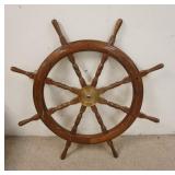 1101	SHIPS WHEEL W/BRASS CENTER, 47 1/2 IN DIAMETER