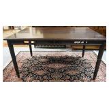 1105	DINING TABLE W/BAMBOO STYLE SKIRT & REEDED COLUMN LEGS, 40 1/2 IN X 5 FT X 31 1/2 IN HIGH