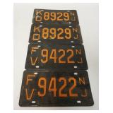 1140	2 SETS OF OLD NJ LICENSE PLATES
