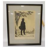 1171	KELLOGG SILHOUETTE ALEXANDER MACOMB, FULL LENGTH, FROM LIFE WM. H. BROWN, 1844, 17 1/8 IN X 21 