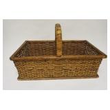 1178	LARGE BAKERS BASKET W/WOODEN BASE & FRAME, 23 1/4 IN X 14 1/2 IN X 15 IN HIGH