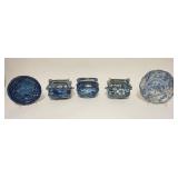 1183	LOT OF EARLY 19TH CENTURY TRANSFERWARE, HAS DAMAGE & REPAIRS, INCLUDES REPAIRED MILLENIUM PLATE