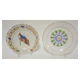 1190	2 CALENDAR PLATES, 1914 & 1918 W/ADVERTISING, TB BUDINGER, SNOW SHOE PA & WALKER THOMAS FURN CO