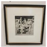 1193	PENCIL SIGNED LIMITED EDITION PRINT, PEOPLE ON A STAIRCASE, SIGNATURE NOT LEGIBLE, #39 OF 75, 1