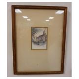 1208	WATERCOLOR OF TURT TAVERN, HELL LANE, OXFORD, OVERALL 13 1/8 IN X 17 1/8 IN, IMAGE IS 3 3/4 IN 