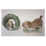 1269	2 LLADRO FIGURES PUPPIES, LARGEST IS 5 1/2 IN WIDE