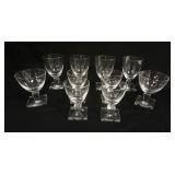 1272	10 PIECE ORREFORS CRYSTAL STEMWARE, 3 SIZES, TALLEST IS 5 3/8 IN