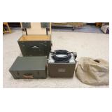 1278	MILITARY LOT, GERMAN FIELD ALTER IN BOX & US ARMY SIGNAL CORPS LOUDSPEAKER