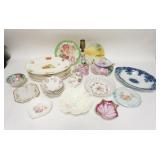 1292	LARGE CHINA LOT W/BISCUIT JAR, BOUDOIR LAMP, ETC