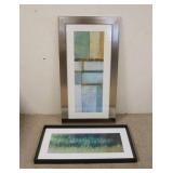1304	2 MODERN PRINTS W/STEPHANIE GREEN TITLED *LIVING WATER*, LARGEST IS 23 1/4 IN X 45 1/4 IN INCLU