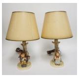 1310	PAIR OF HUMMEL LAMPS, 15 1/2 IN HIGH
