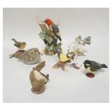 1335	7 BIRD FIGURES W/ANDREA (GOLD FINCH HAS A MISSING PETAL), ONE OTHER PORCELAIN, ONE POTTERY, & 3