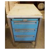 1356	3 DRAWER CABINET W/ELECTRONIC COMPONENTS & HARDWARE