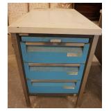 1357	3 DRAWER CABINET W/ELECTRONIC COMPONENTS & HARDWARE