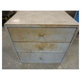 1358	3 DRAWER CABINET W/ELECTRONIC COMPONENTS & HARDWARE